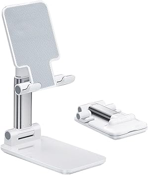 Adjustable Foldable Desk Phone Stand with Silicone Pad