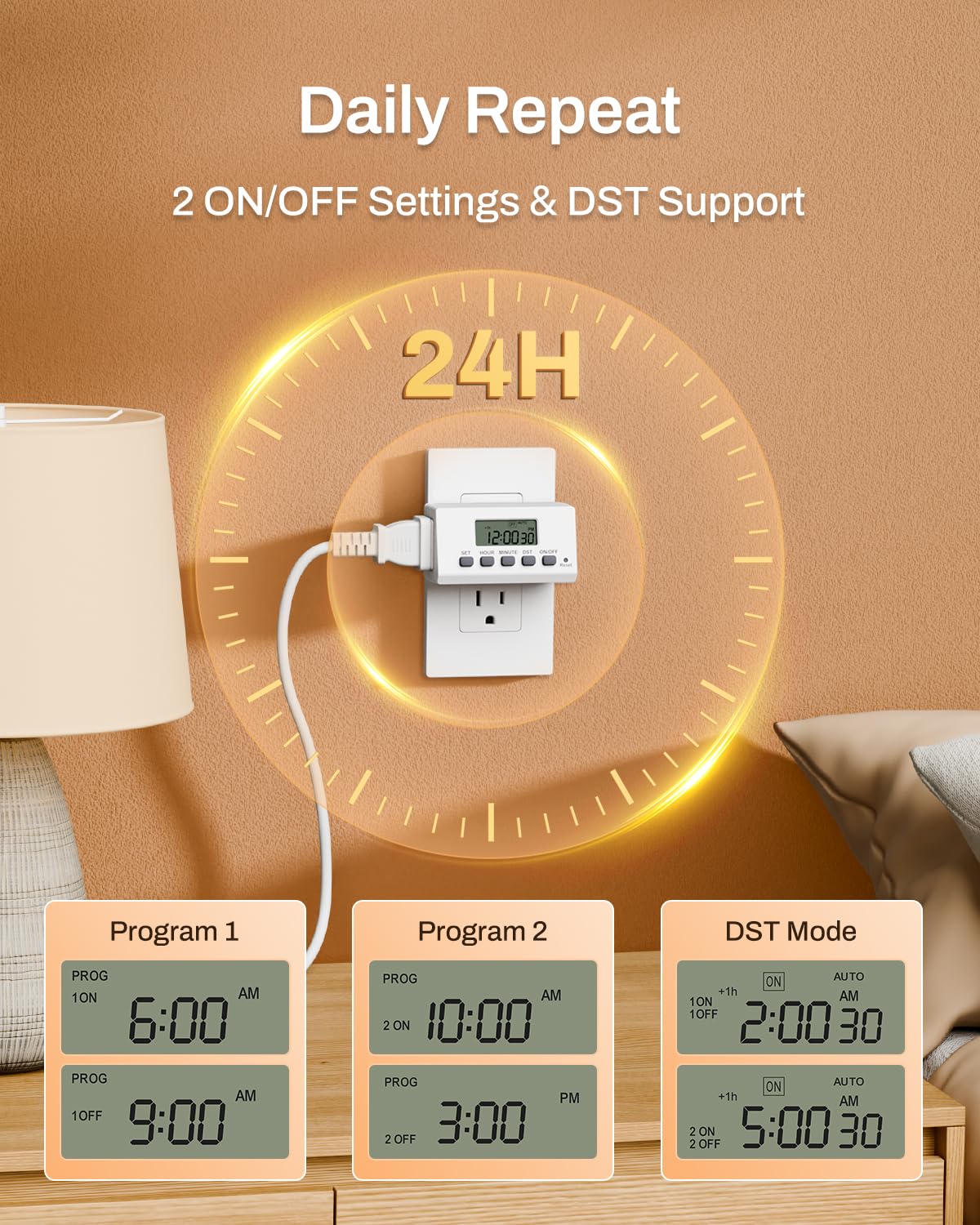 Programmable 2 Prong Plug Timer