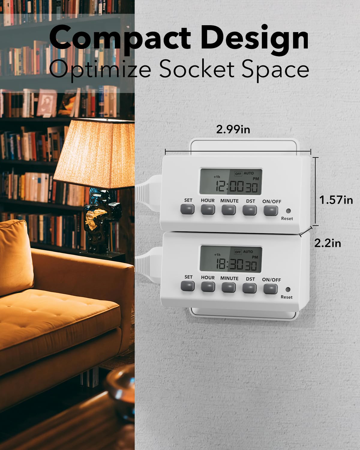 Programmable 2 Prong Plug Timer